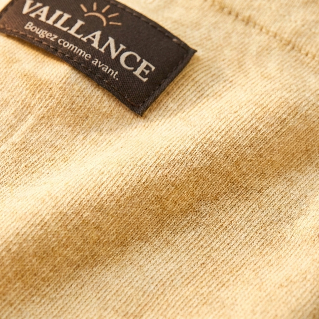 Le tissu de bambou de la Genouillère Vaillance, de proche